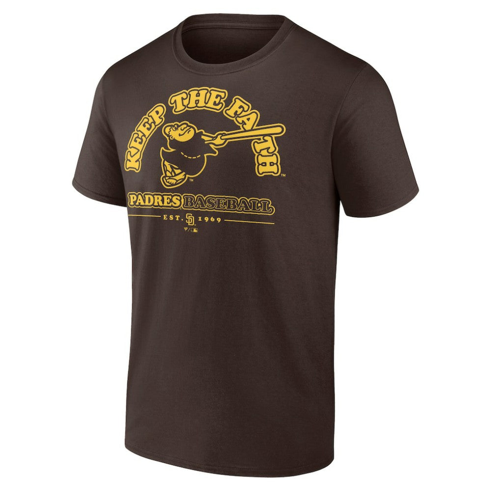 San Diego Padres Keep The Faith T-Shirt - Brown T-shirts