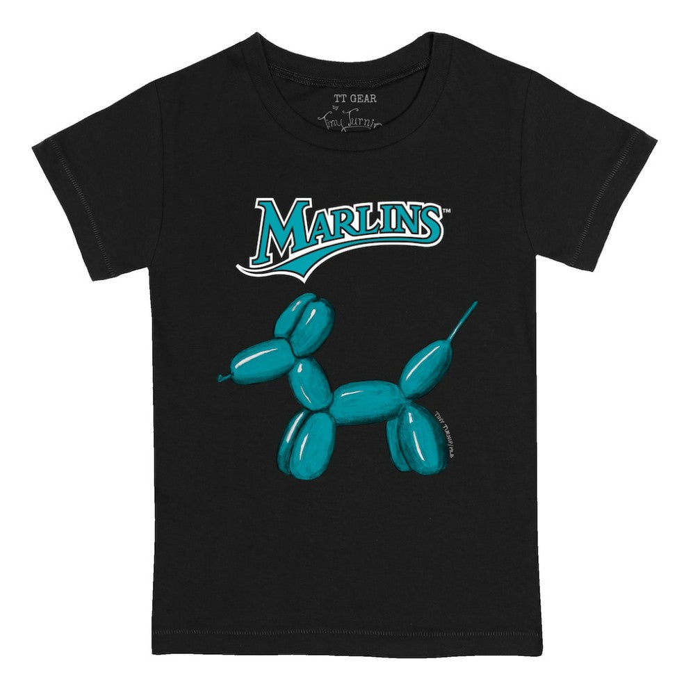 Miami Marlins Tiny Turnip Youth Balloon Dog T-Shirt - Black T-shirts