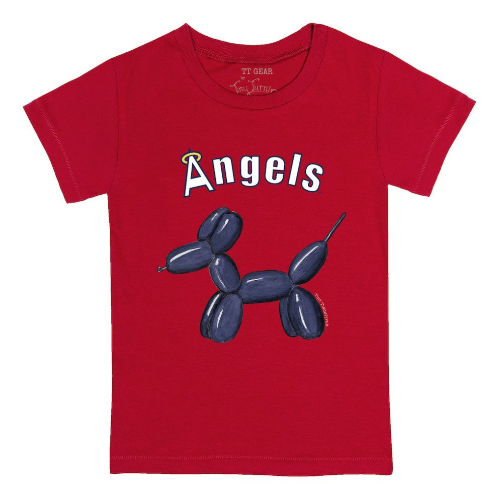Los Angeles Angels Tiny Turnip Youth Balloon Dog T-Shirt - Red T-shirts