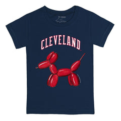 Cleveland Guardians Tiny Turnip Youth Balloon Dog T-Shirt - Navy T-shirts
