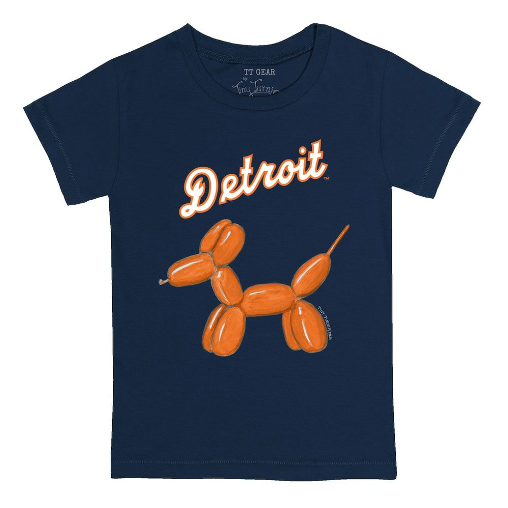 Detroit Tigers Tiny Turnip Youth Balloon Dog T-Shirt - Navy T-shirts