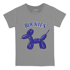 Colorado Rockies Tiny Turnip Youth Balloon Dog T-Shirt - Gray T-shirts