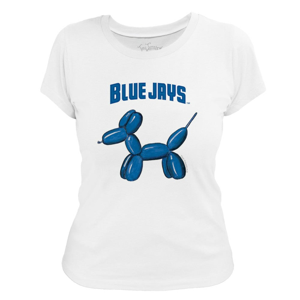 Toronto Blue Jays Tiny Turnip Women's Balloon Dog T-Shirt - White T-shirts