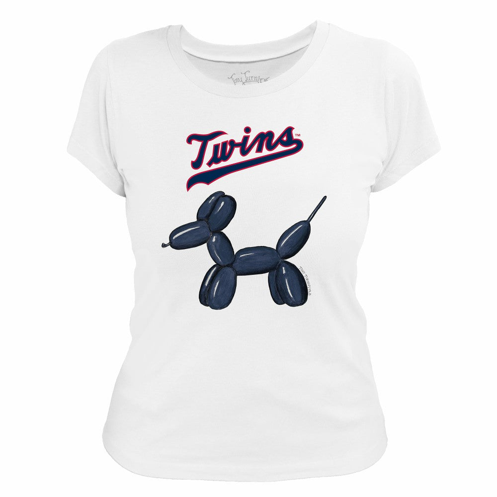 Minnesota Twins Tiny Turnip Women's Balloon Dog T-Shirt - White T-shirts
