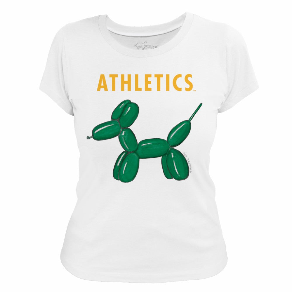 Athletics Tiny Turnip Women's Balloon Dog T-Shirt - White T-shirts