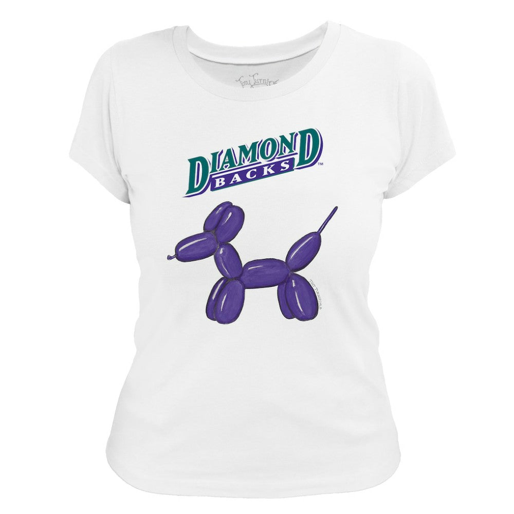 Arizona Diamondbacks Tiny Turnip Women's Balloon Dog T-Shirt - White T-shirts
