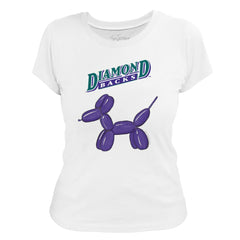 Arizona Diamondbacks Tiny Turnip Women's Balloon Dog T-Shirt - White T-shirts