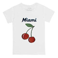 Miami Marlins Tiny Turnip  Youth Cherries T-Shirt - White T-shirts