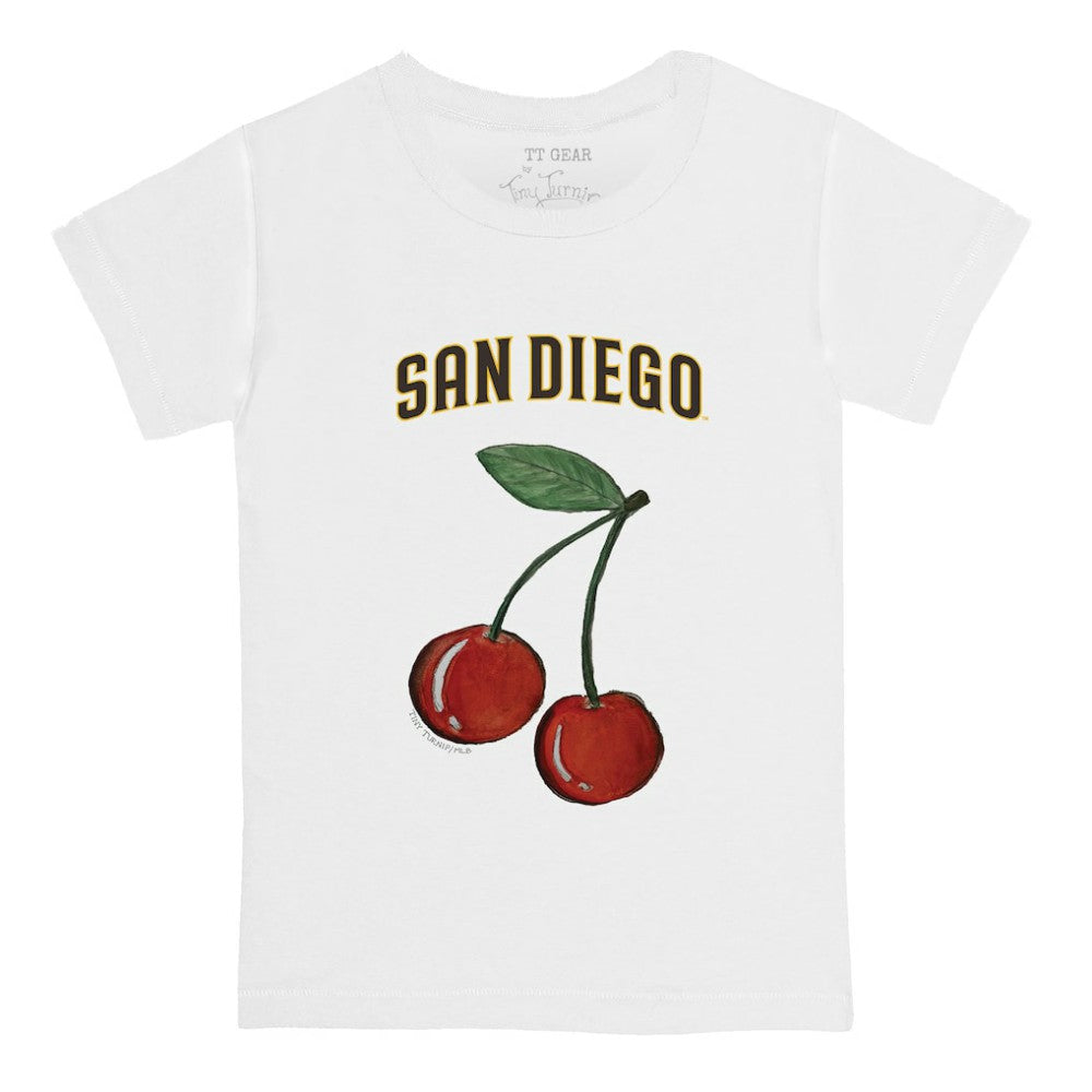 San Diego Padres Tiny Turnip  Youth Cherries T-Shirt - White T-shirts