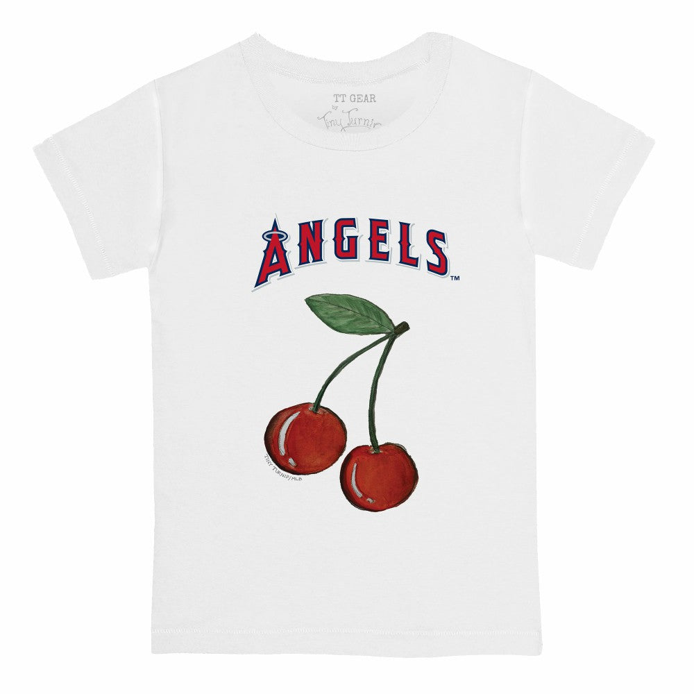 Los Angeles Angels Tiny Turnip  Youth Cherries T-Shirt - White T-shirts