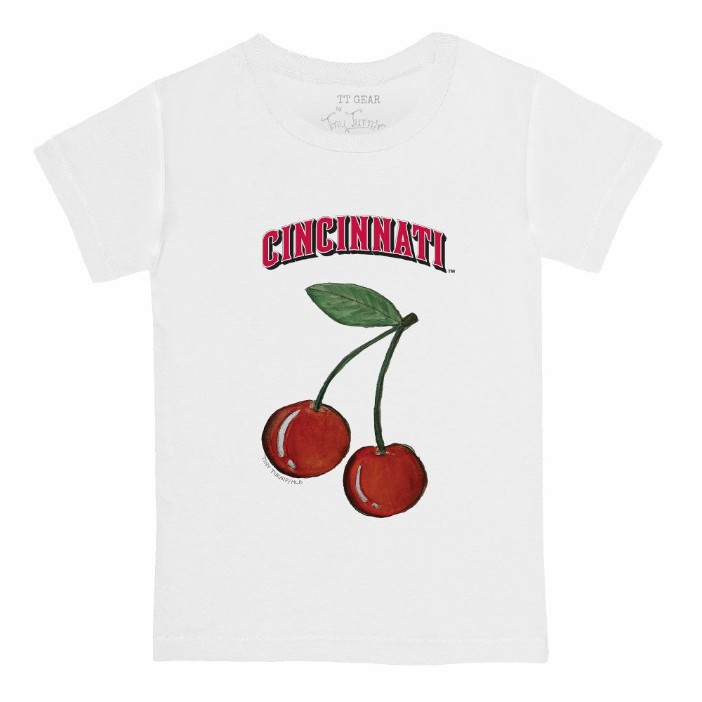 Cincinnati Reds Tiny Turnip  Youth Cherries T-Shirt - White T-shirts