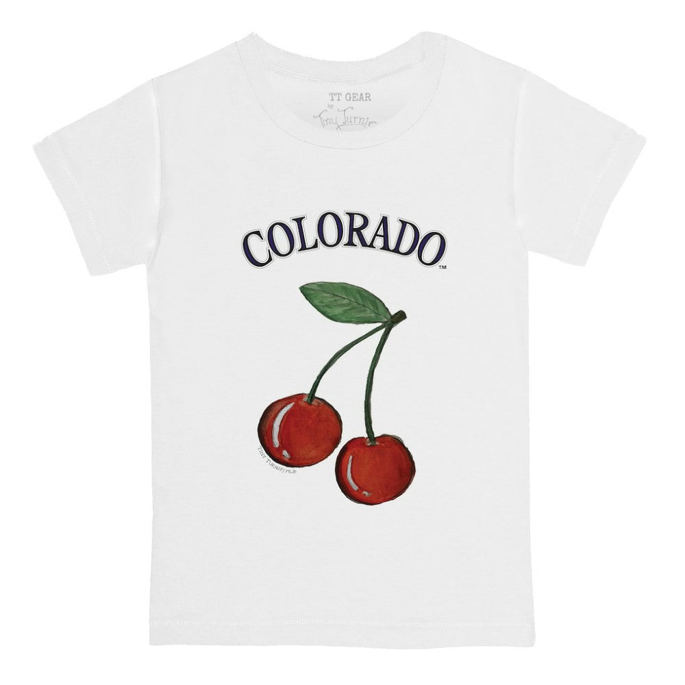 Colorado Rockies Tiny Turnip  Youth Cherries T-Shirt - White T-shirts