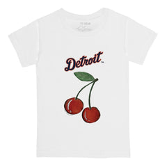 Detroit Tigers Tiny Turnip  Youth Cherries T-Shirt - White T-shirts