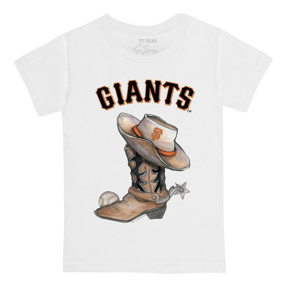 San Francisco Giants Tiny Turnip Youth Cowboy Boot T-Shirt - White T-shirts