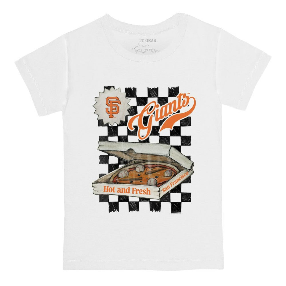 San Francisco Giants Tiny Turnip Youth Pizza T-Shirt - White T-shirts