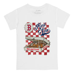 Boston Red Sox Tiny Turnip Youth Pizza T-Shirt - White T-shirts