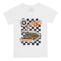 Houston Astros Tiny Turnip Youth Pizza T-Shirt - White T-shirts