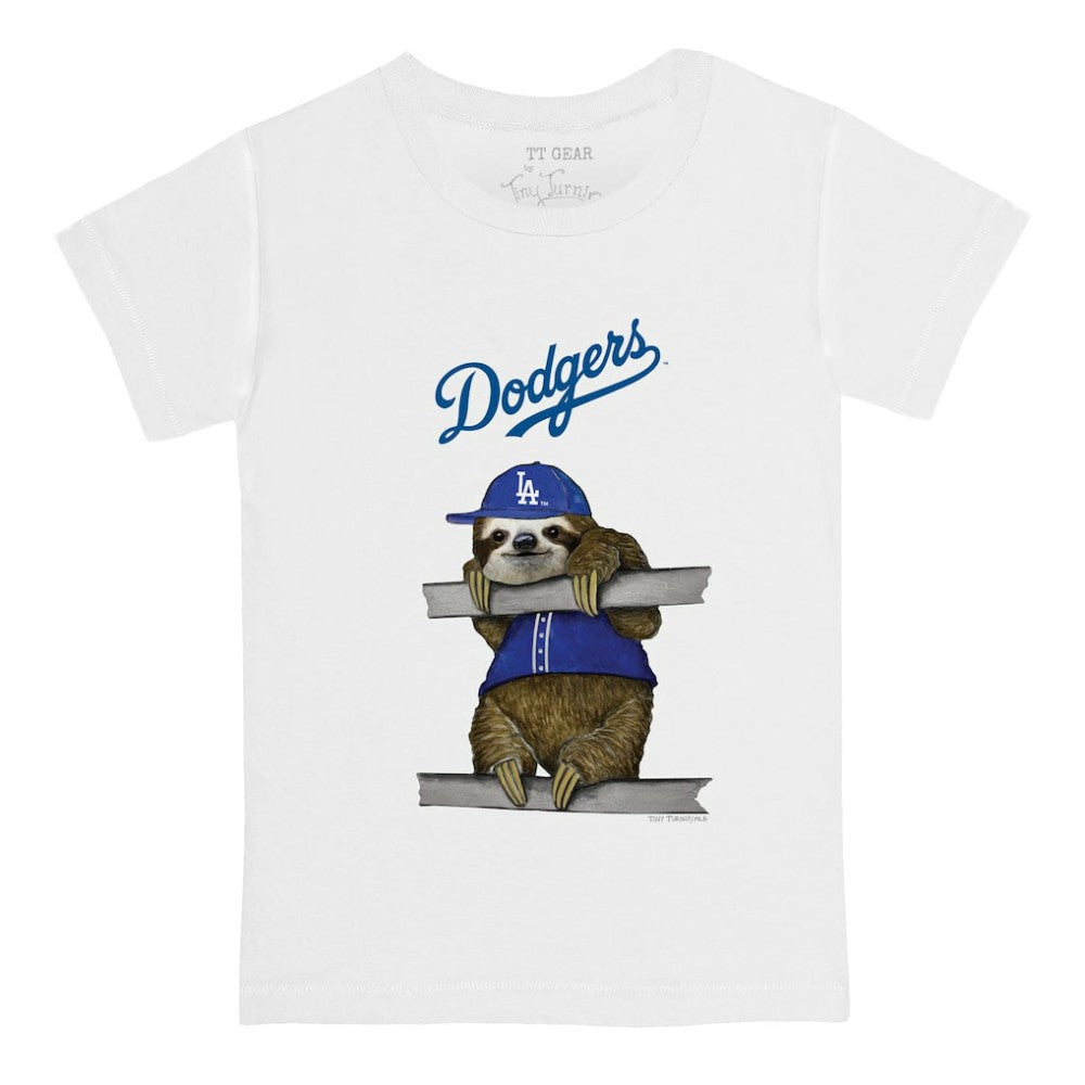 Los Angeles Dodgers Tiny Turnip Youth Sloth T-Shirt - White T-shirts