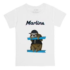 Miami Marlins Tiny Turnip Youth Sloth T-Shirt - White T-shirts