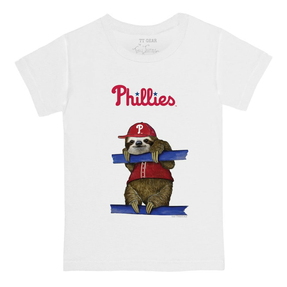 Philadelphia Phillies Tiny Turnip Youth Sloth T-Shirt - White T-shirts