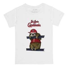 St. Louis Cardinals Tiny Turnip Youth Sloth T-Shirt - White T-shirts