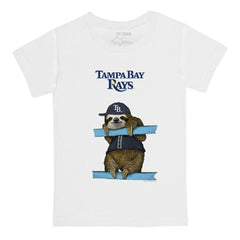 Tampa Bay Rays Tiny Turnip Youth Sloth T-Shirt - White T-shirts