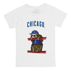 Chicago Cubs Tiny Turnip Youth Sloth T-Shirt - White T-shirts