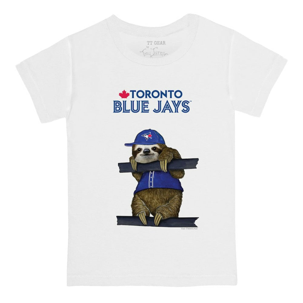 Toronto Blue Jays Tiny Turnip Youth Sloth T-Shirt - White T-shirts