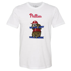 Philadelphia Phillies Tiny Turnip Unisex Sloth T-Shirt - White T-shirts