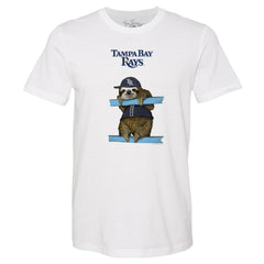 Tampa Bay Rays Tiny Turnip Unisex Sloth T-Shirt - White T-shirts