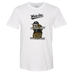 Chicago White Sox Tiny Turnip Unisex Sloth T-Shirt - White T-shirts