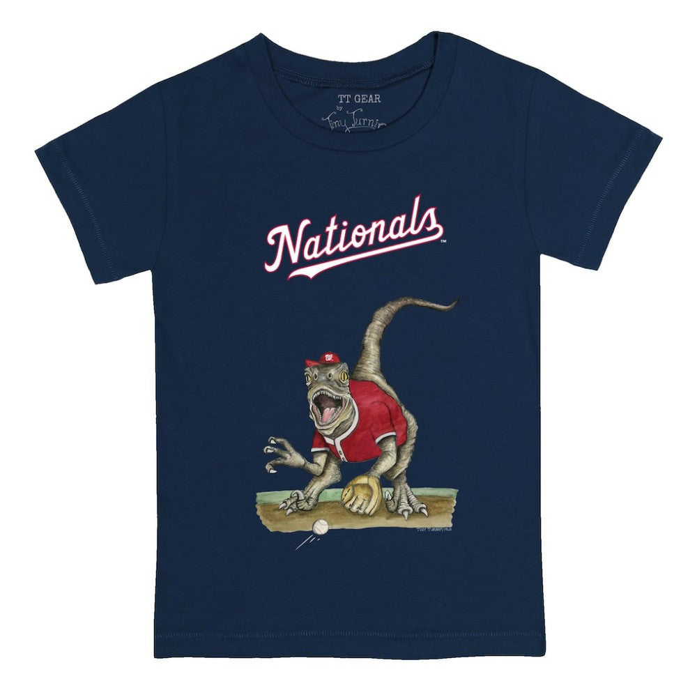 Washington Nationals Tiny Turnip Youth Velociraptor T-Shirt - Navy T-shirts