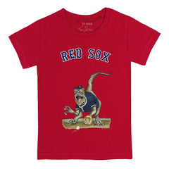 Boston Red Sox Tiny Turnip Youth Velociraptor T-Shirt - Red T-shirts