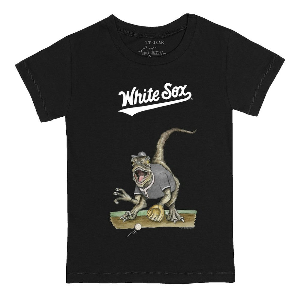 Chicago White Sox Tiny Turnip Youth Velociraptor T-Shirt - Black T-shirts