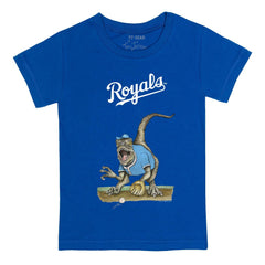 Kansas City Royals Tiny Turnip Youth Velociraptor T-Shirt - Royal T-shirts