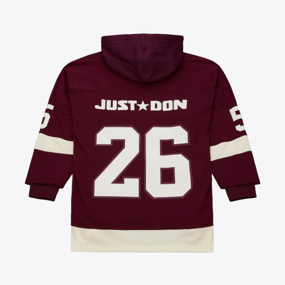 NHL Detroit Red Wings Mitchell & Ness x Just Don Jersey Hoodie - Crimson
