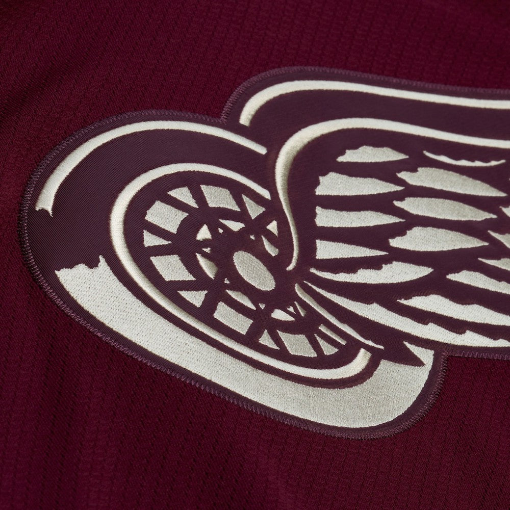 NHL Detroit Red Wings Mitchell & Ness x Just Don Jersey Hoodie - Crimson
