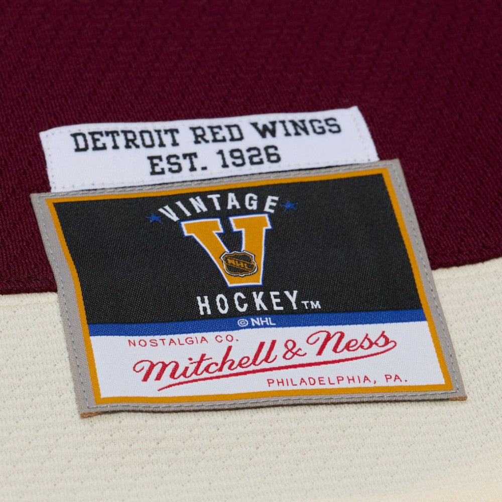 NHL Detroit Red Wings Mitchell & Ness x Just Don Jersey Hoodie - Crimson