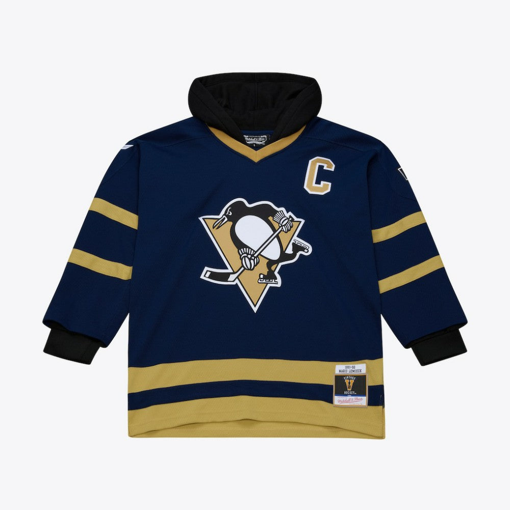 NHL Pittsburgh Penguins Mitchell & Ness x Just Don Jersey Hoodie - Navy