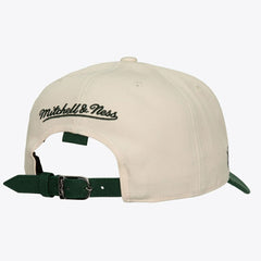 NHL Toronto Maple Leafs Mitchell & Ness x Just Don Wave Script Pro Strapback Hat - Cream/Green