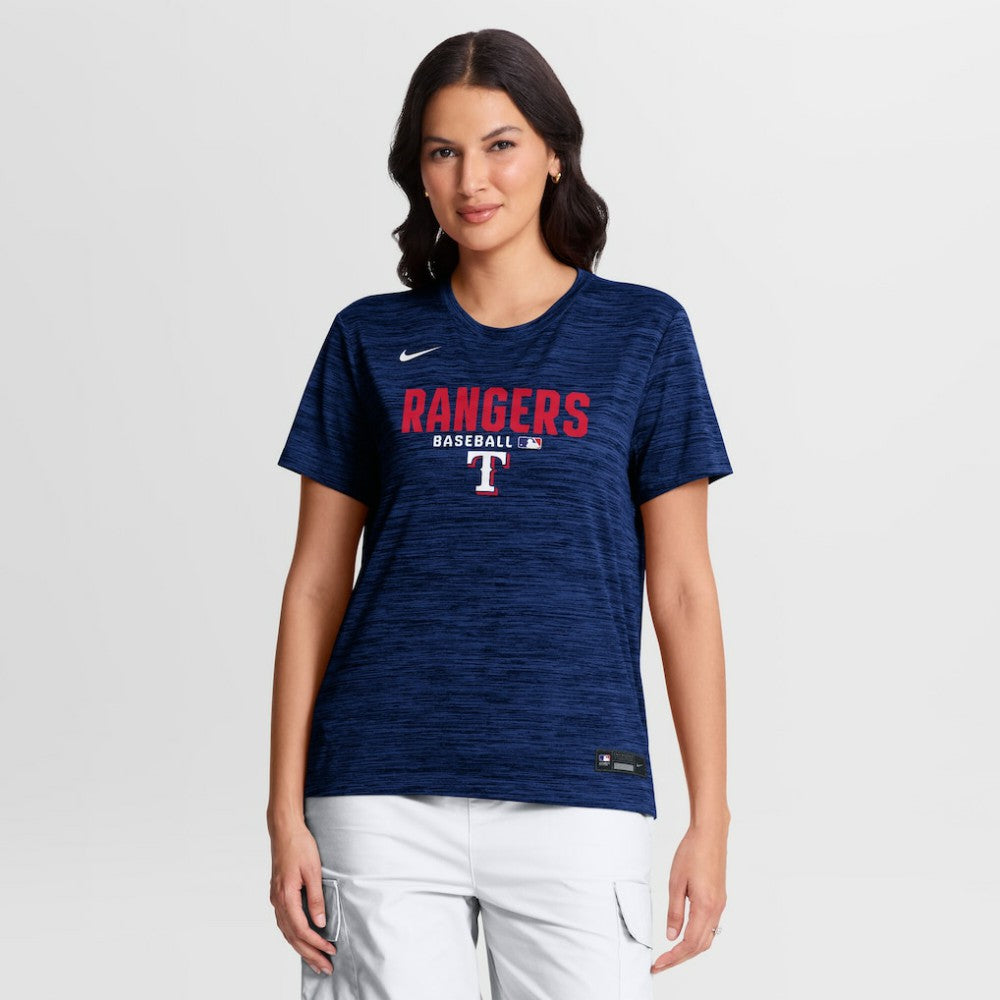 Texas Rangers Nike Women's Authentic Collection Velocity Dri-FIT T-Shirt - Royal T-shirts