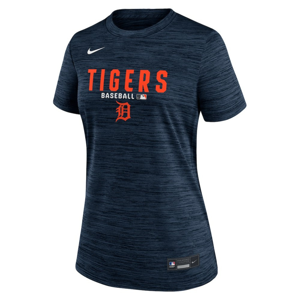 Detroit Tigers Nike Women's Authentic Collection Velocity Dri-FIT T-Shirt - Navy T-shirts