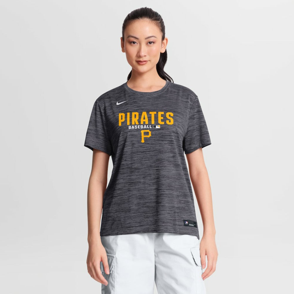 Pittsburgh Pirates Nike Women's Authentic Collection Velocity Dri-FIT T-Shirt - Black T-shirts