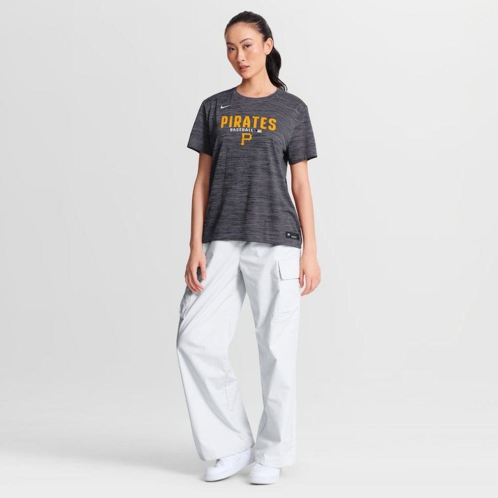 Pittsburgh Pirates Nike Women's Authentic Collection Velocity Dri-FIT T-Shirt - Black T-shirts
