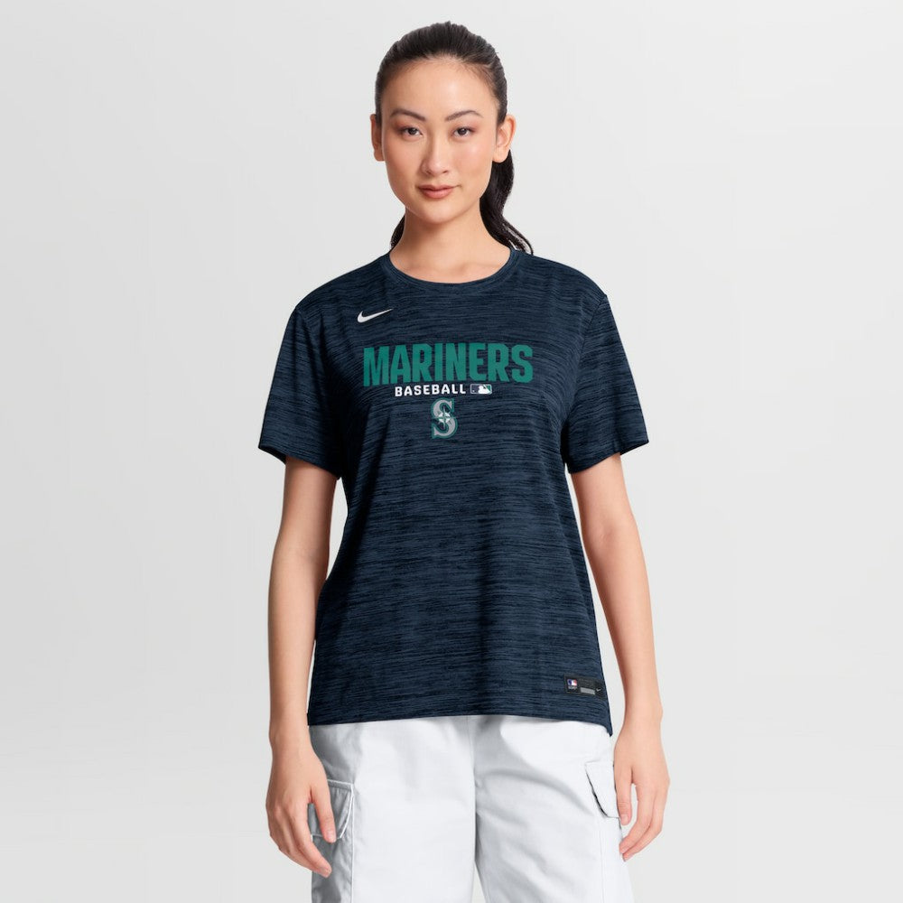 Seattle Mariners Nike Women's Authentic Collection Velocity Dri-FIT T-Shirt - Navy T-shirts