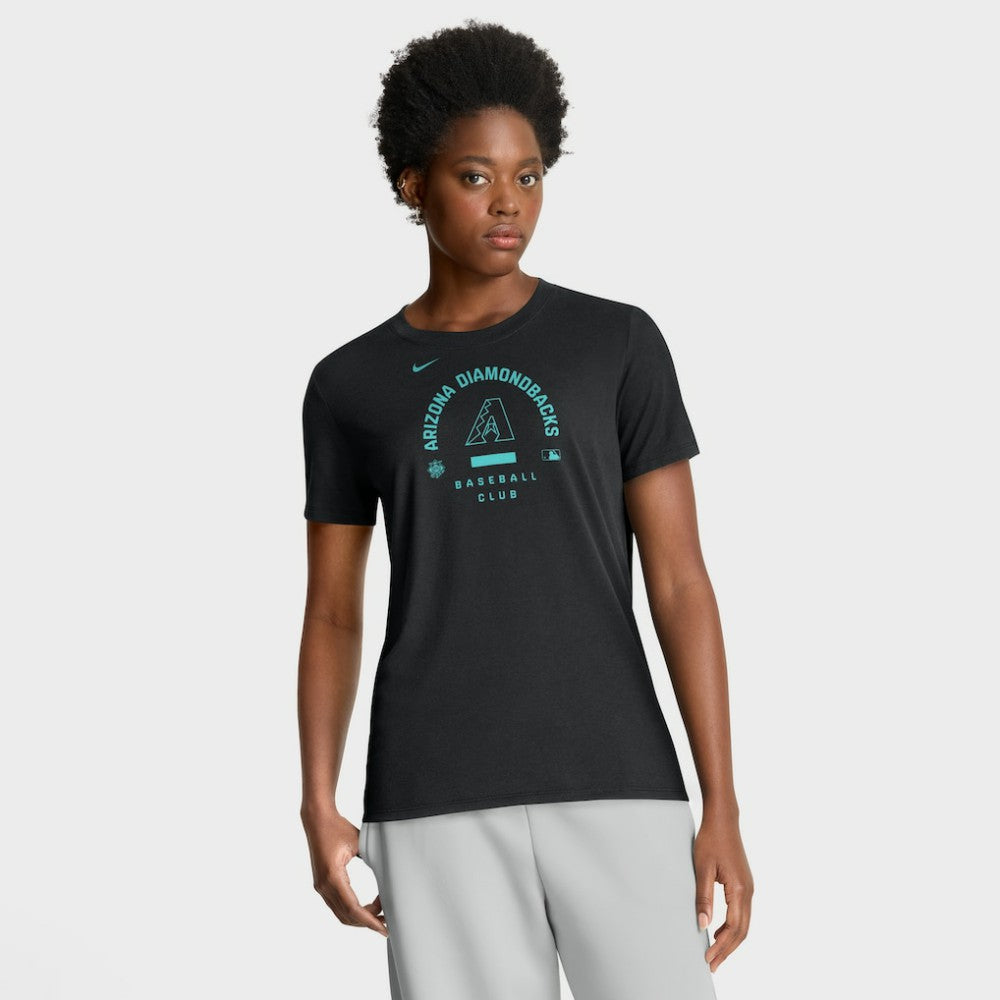 Arizona Diamondbacks Nike Women's Authentic Collection Early Work Tri-Blend Dri-FIT T-Shirt - Black T-shirts