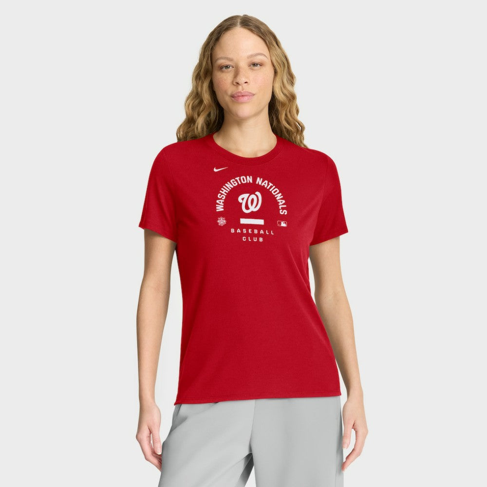 Washington Nationals Nike Women's Authentic Collection Early Work Tri-Blend Dri-FIT T-Shirt - Red T-shirts