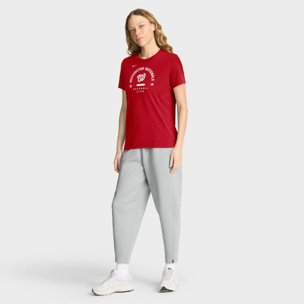 Washington Nationals Nike Women's Authentic Collection Early Work Tri-Blend Dri-FIT T-Shirt - Red T-shirts