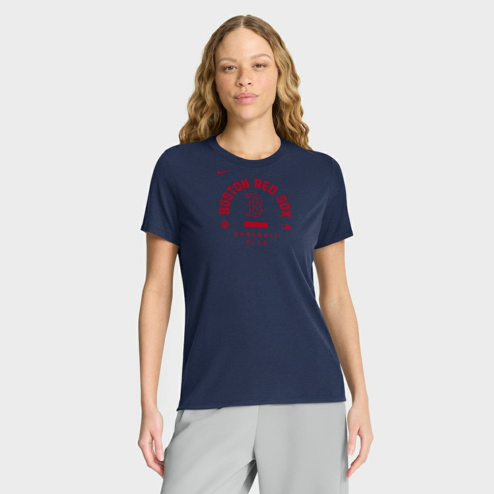 Boston Red Sox Nike Women's Authentic Collection Early Work Tri-Blend Dri-FIT T-Shirt - Navy T-shirts