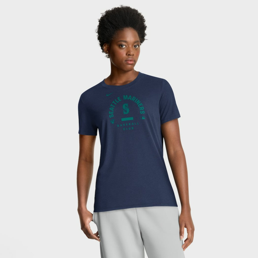 Seattle Mariners Nike Women's Authentic Collection Early Work Tri-Blend Dri-FIT T-Shirt - Navy T-shirts